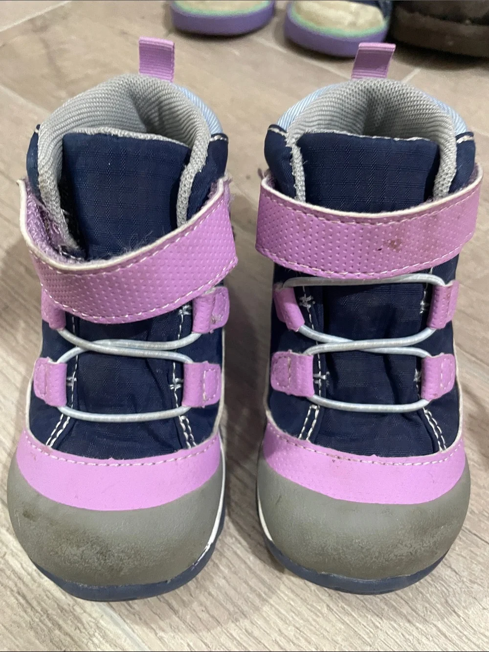 See Kai Run Navy and Purple Toddler Waterproof Boots